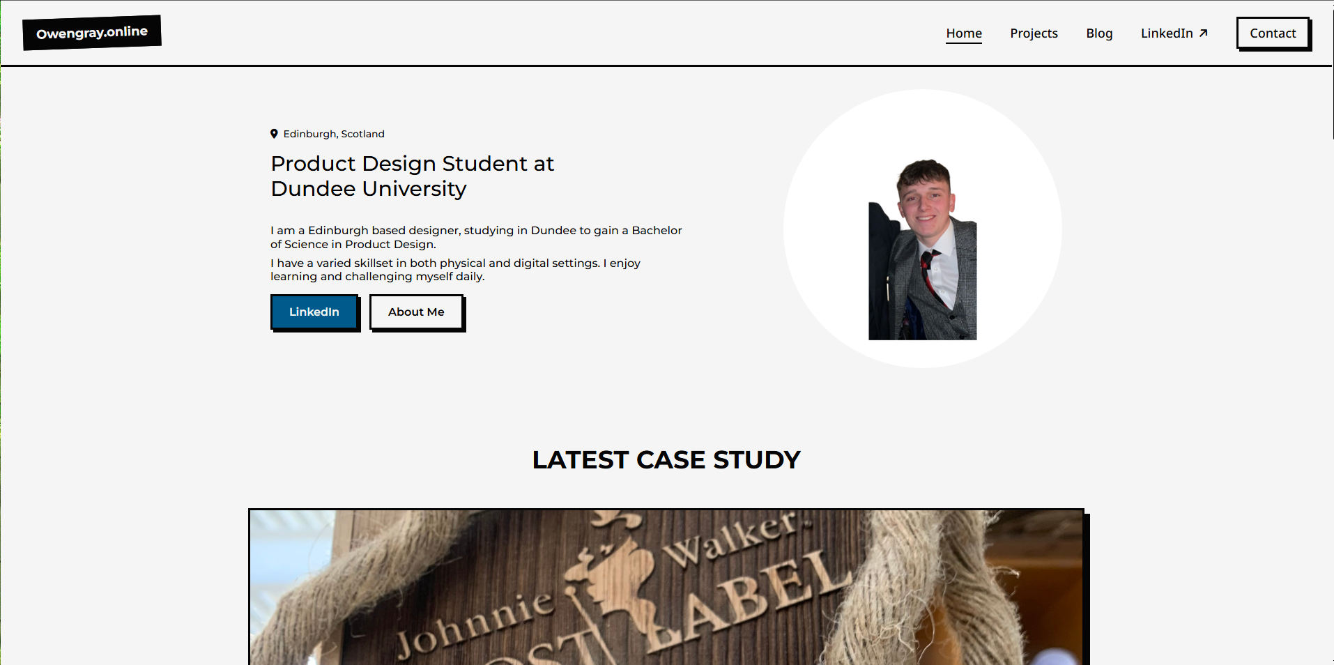 LPortfolio website screenshot